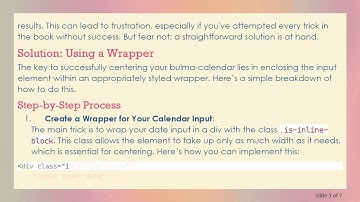 Centering Your Bulma-Calendar: The Ultimate Guide to Achieving Horizontal Alignment with Bulma
