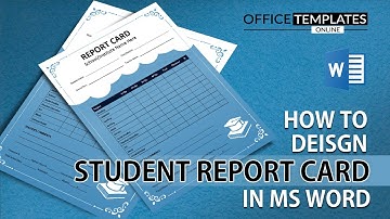 Report Card Design in MS Word | Result Card for Student | DIY