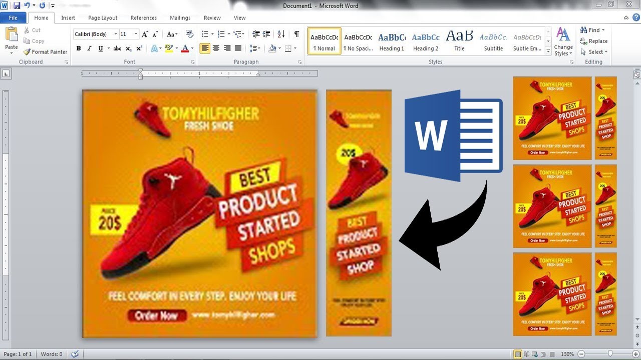 How to make Web Ad banner Design in Microsoft office word 20 Pertaining To Banner Template Word 2010