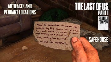 ALL ARTIFACTS AND PENDANTS IN SAFEHOUSE | THE LAST OF US PART 1 PS5 REMAKE | GAMERS DIGEST