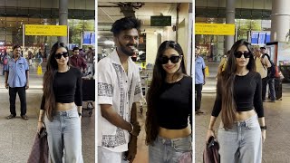 Dhanashree Verma Spotted At Airport Arrival
