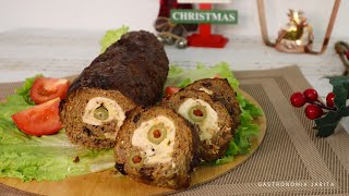 ROLLO DE CARNE Y POLLO (Arrollado navideño)