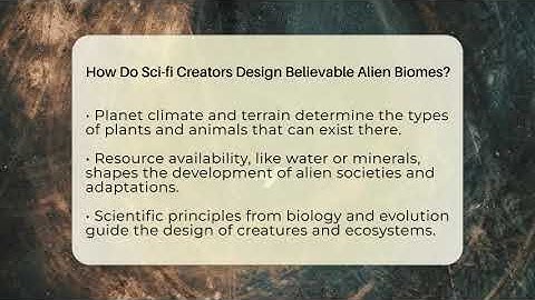 How Do Sci-fi Creators Design Believable Alien Biomes? - The SciFi Reel