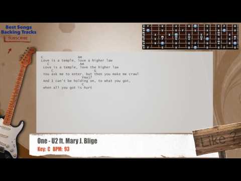 one---u2-ft.-mary-j.-blige-acoustic-guitar-backing-track-with-chords-and-lyrics