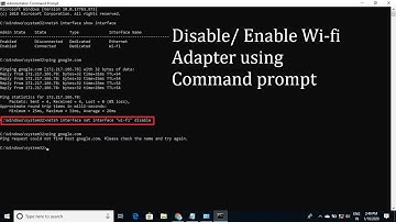 How to disable/enable wi-fi using command prompt?