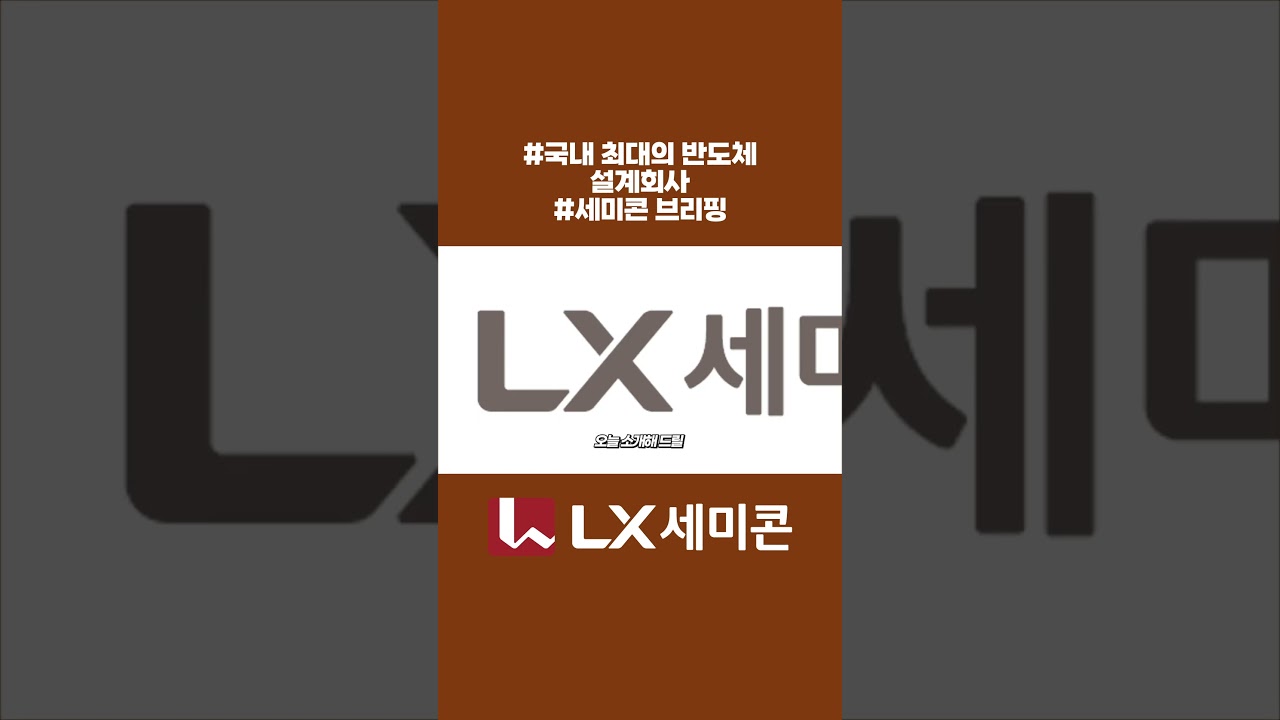 대한민국 대표 반도체 설계회사 LX세미콘 - YouTube