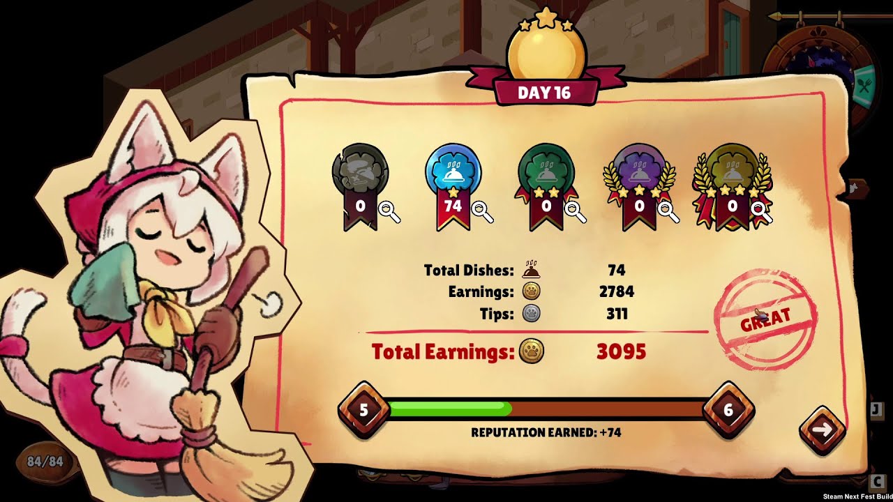 Cuisineer Demo - Serving a full Day 16: 74 customers