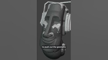 Quickly sculpt moss in Blender