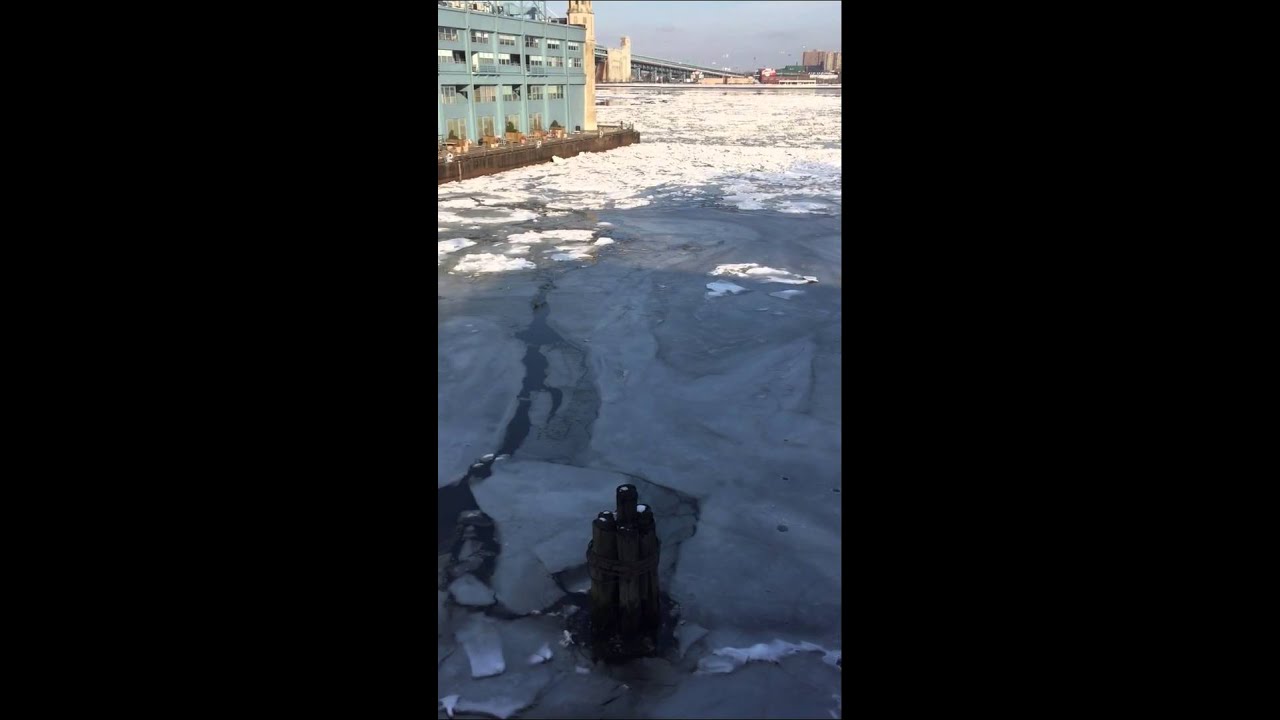 Ice in Delaware river YouTube