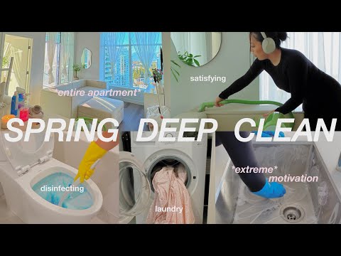 *extreme* DEEP CLEAN MOTIVATION 🧼 ultimate SPRING RESET routine + organize ENTIRE apartment 2024