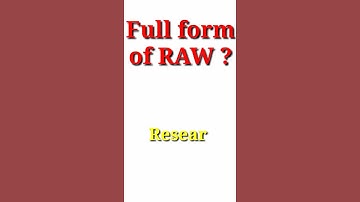 Full Form of RAW short video 📸