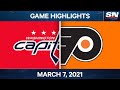 NHL Game Highlights | Capitals vs. Flyers - Mar. 7, 2021