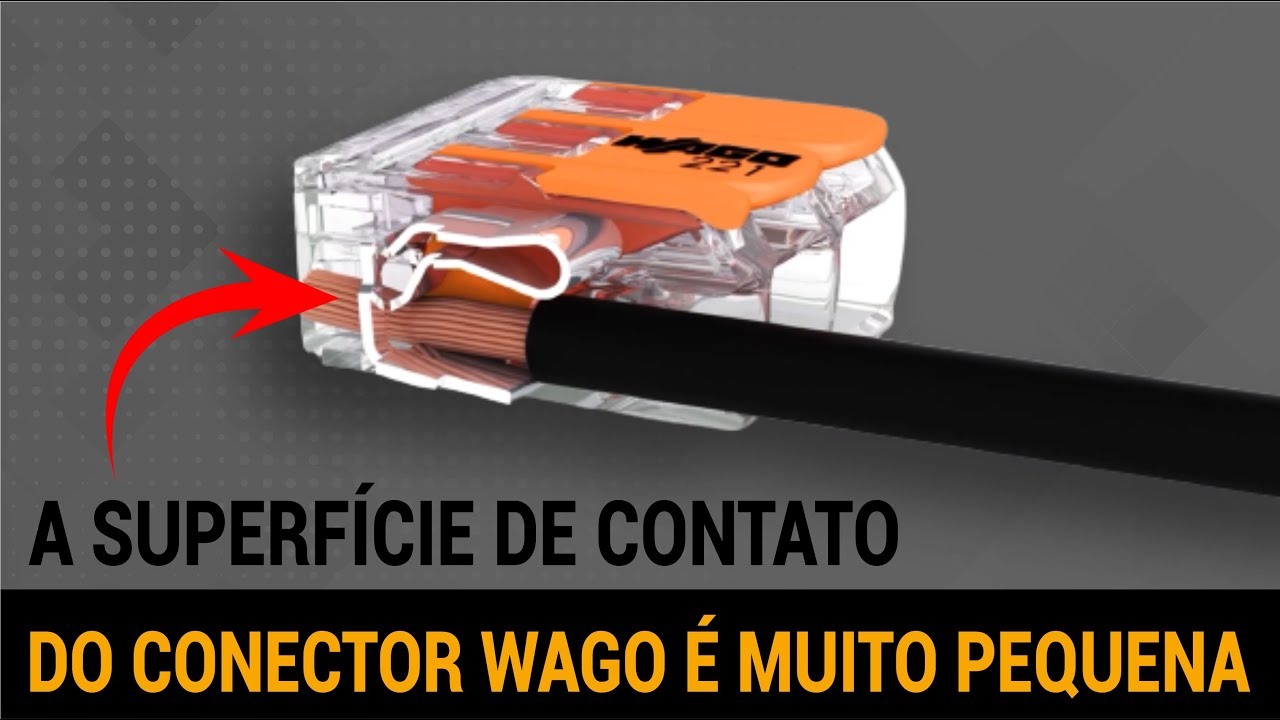 A SUPERFÍCIE DE CONTATO DO CONECTOR WAGO É MUITO PEQUENA! 