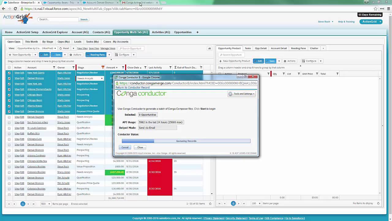 Integrating Conga and Conga ActionGrid - YouTube