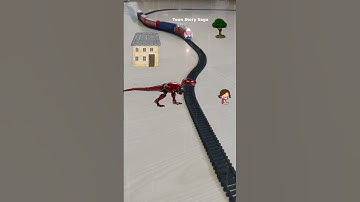 Robot T-Rex 🦖 is walking towards the girl | Robot Terex | Tyrannosaurus Story | Dinosaur 🦖🦕🦕🦖