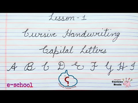 Peterson Cursive Alphabet Chart