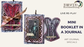 How to create a mini booklet in a journal  #artjournal #papercrafting