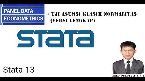 (Versi Lengkap) Regresi Data Panel + Uji Asumsi Klasik Normalitas di Stata 13
