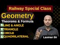 ALL GEOMETRY THEOREMS| RRB Group-D Maths MCQs | RRB NTPC CBT-2 Maths MCQs |RRB UNDER GRADUATE 2025