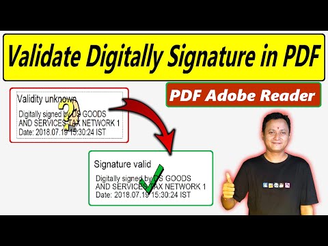 How To Validate Digitally Signature in PDF Adobe Reader | #dsc_guru2023
