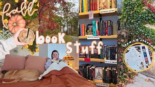 DOING BOOK STUFF 🐿️🌲 let's set up my reading journal for cozy season, fall reads, & a big book haul!