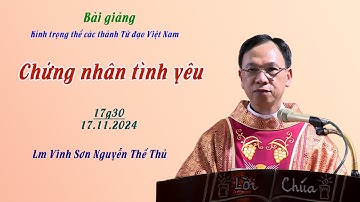 CHỨNG NHÂN TÌNH YÊU / Bài giảng lễ các thánh Tử đạo Việt Nam / Lm Vinh Sơn Nguyễn Thế Thủ