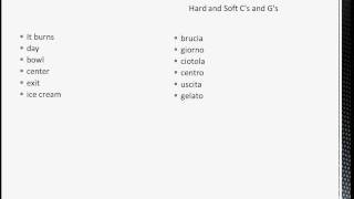 Learn to speak Italian_ Pronunciation class 4_ Hard and Soft C's and G's in Italian.avi screenshot 3