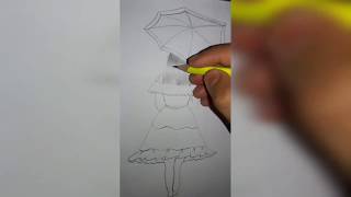 easy umbrella beginners draw