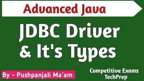 Lec - 2.2 JDBC Driver and it