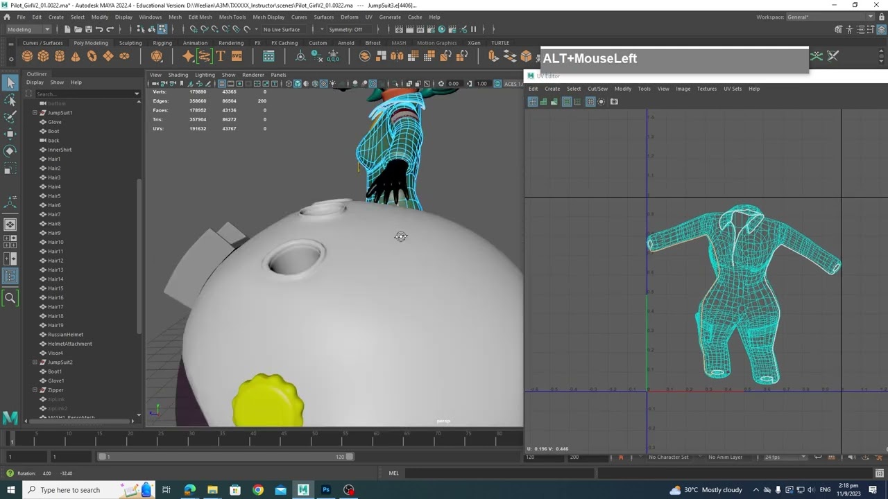Maya UV Layout For Character - Partial Demo