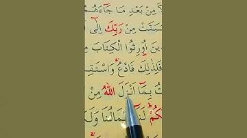 سورة الشورى الأية 15 بصوت سعد الغامدي