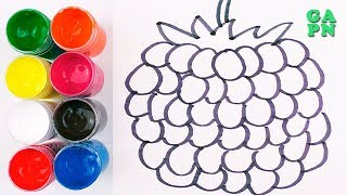 Cómo dibujar frutas y verduras | Aprenda los colores | Aprenda los nombres de las frutas y verduras