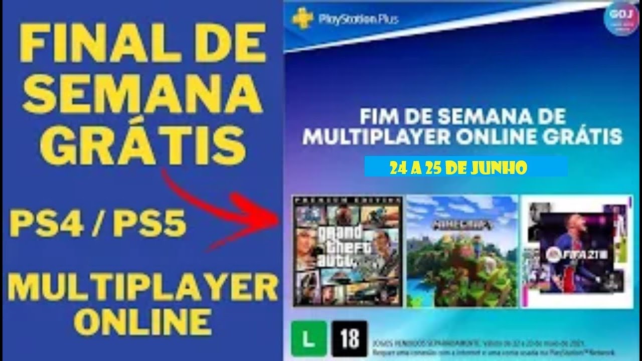 PLAYSTATION PLUS DE GRAÇA NO FINAL DE SEMANA 22 e 23 de MAIO 2021 - PS4 PS5  