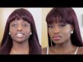 HOW TO: FINESSE A CHEAP SYNTHETIC WIG | SLEEK NIKKI WIG