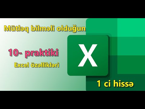 Video: Excel dünyada ən çox istifadə olunan proqramdır?