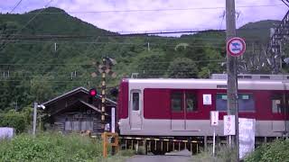 00638　ＪＲ和歌山線・近鉄吉野線吉野口駅の近くの北側の踏切　近鉄吉野線の踏切