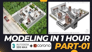 3D Cut View from 2D plan 3ds max Guide For Everyone | Modelling Part 01 [3DS MAX] [CORONA RENDERER]