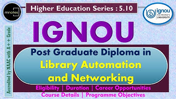 IGNOU | P G Diploma in Library Automation and Networking| IGNOU in Malayalam & English
