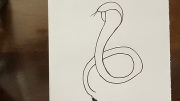Easy drawing ideas | How To Draw A Snake - Cobra - Advanced 🐍 Rattle Easy Animal Drawing|