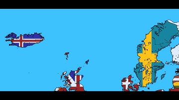 Minecraft 1938 World Flag Map - Sweden and Iceland (Part 10)