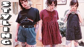 Styling Thrifted Outfits by phoenix hayley 4,598 views 5 years ago 9 minutes, 4 seconds