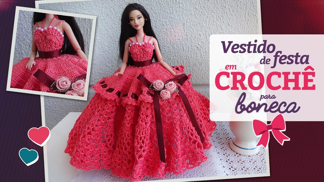 My Creative Crochet Workshop  Roupas barbie de crochê, Roupas de crochê  para bonecas, Vestido de boneca de crochê