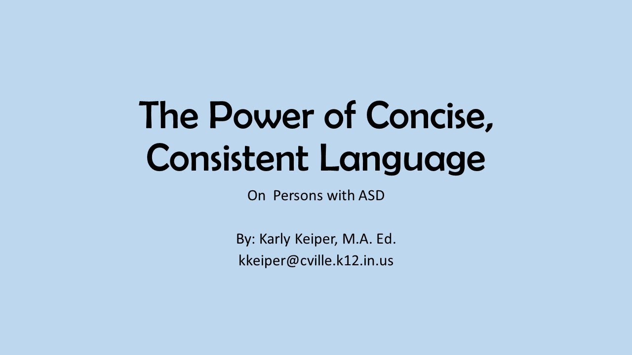 The Power of Concise, Consistent Language - YouTube