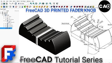 FreeCAD Tutorial: Model a Fader Knob Multi-Body Design Sub Shape Binder| 3D Print Ready