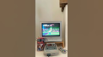 Final Fight super famicom on CRT TV #retrogaming #videogames #capcom #nintendo #finalfight