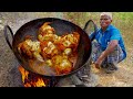FRIED CHICKEN GRAVY | Full Chicken Recipe | Whole Chicken Cooking and Eating