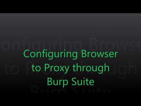 Configuring Browser to Proxy through Burp Suite
