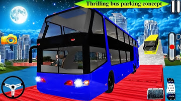 Impossible Bus Driver Sky Tracks - Parking Simulator 3D | Android Gameplay