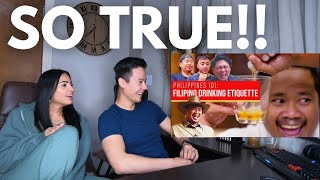 PHILIPPINES 101: FILIPINO DRINKING ETIQUETTE (Couple Reacts) ft. Neewer