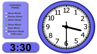 Telling Time Clock Teaching Tool screenshot 2